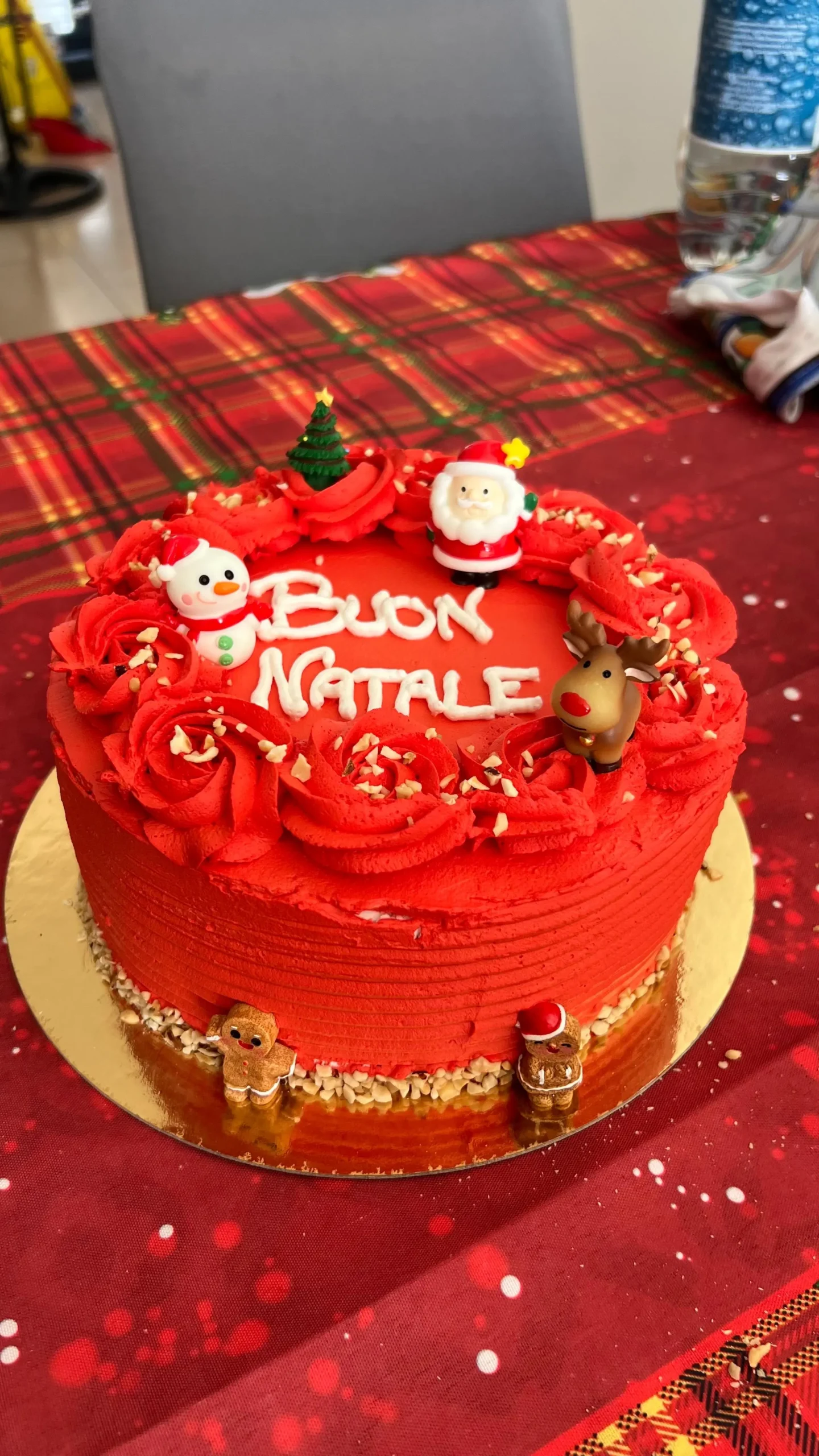 Red Christmas cake
